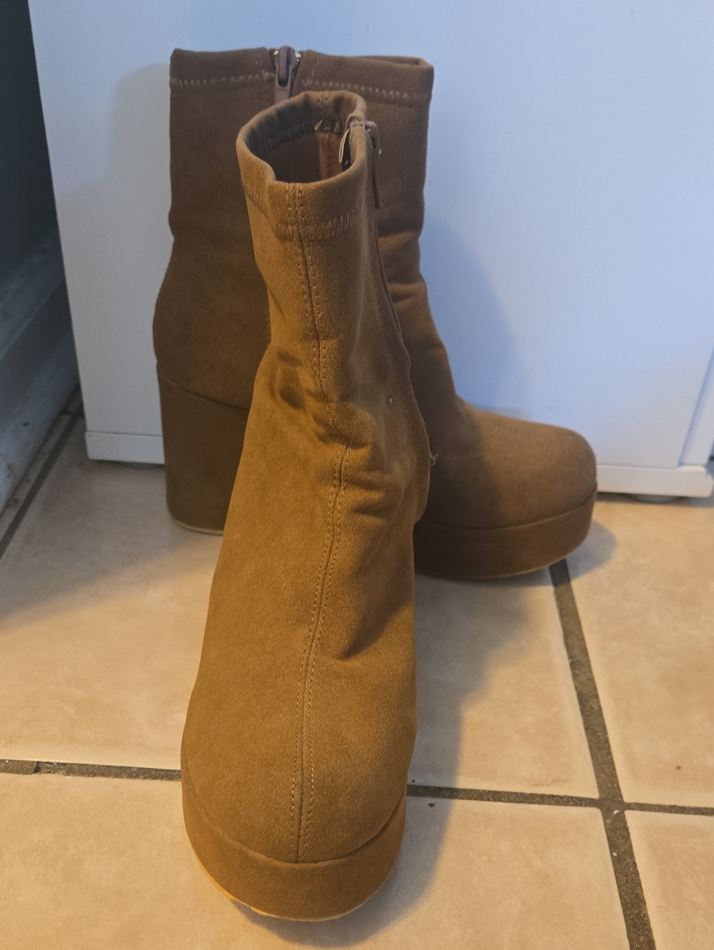 Women’s Platform Ankle Boots in Brown